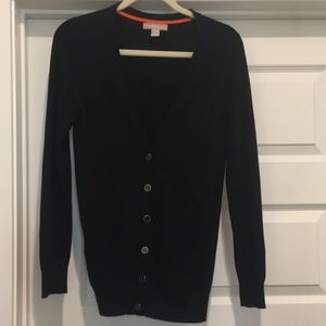Banana Republic black sweater cardigan , two front pockets,front buttons, size M